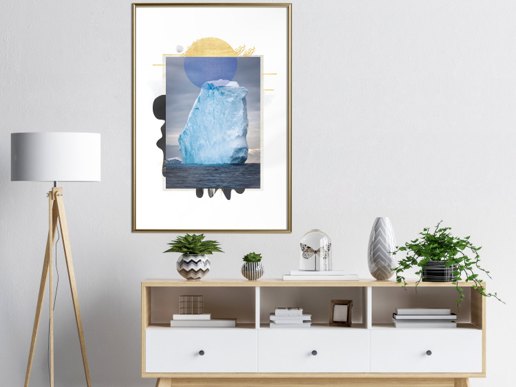 Poster Iceberg - composition with a winter landscape on an abstract background 116626 additionalImage 5