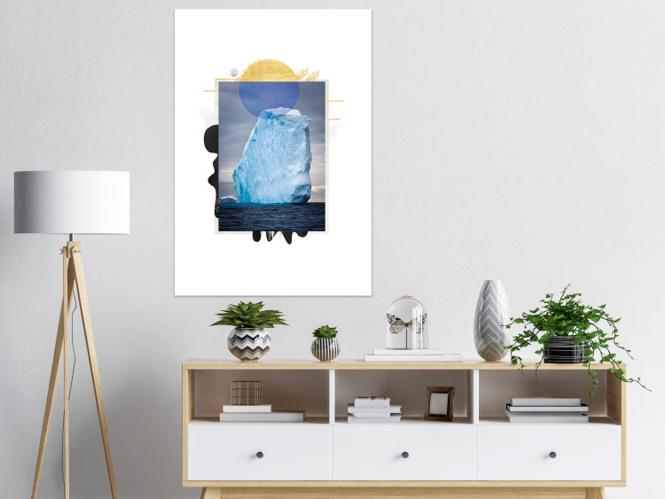Poster Iceberg - composition with a winter landscape on an abstract background 116626 additionalImage 2