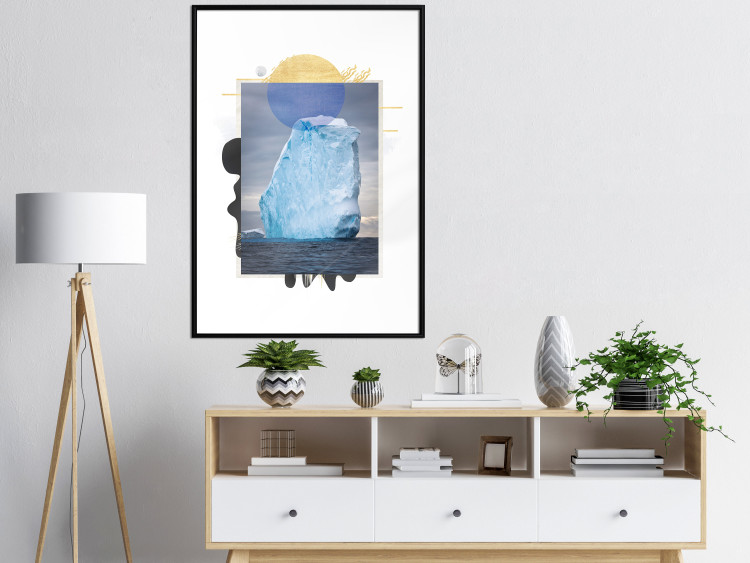 Poster Iceberg - composition with a winter landscape on an abstract background 116626 additionalImage 3