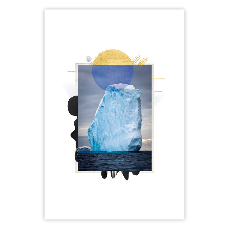Poster Iceberg - composition with a winter landscape on an abstract background 116626 additionalImage 19