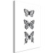 Canvas Print Three Butterflies (1 Part) Vertical 116926 additionalThumb 2
