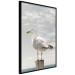 Poster Seagull - water bird sitting on a pier with sea and cloudy sky in the background 117026 additionalThumb 10