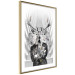 Poster Hern - black and white abstraction with deer figure and stairs in the background 117226 additionalThumb 10