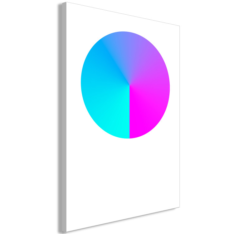 Canvas Art Print Gradient cirlcle - a colourful geometric figure on a white background 117626 additionalImage 2