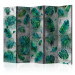 Room Divider Screen Modernist Jungle II - tropical leaves on a grey concrete background 118526