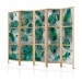 Room Divider Screen Modernist Jungle II - tropical leaves on a grey concrete background 118526 additionalThumb 5