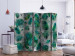 Room Divider Screen Modernist Jungle II - tropical leaves on a grey concrete background 118526 additionalThumb 2