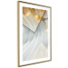 Poster Kashmir Dimension - geometric abstraction in waves with a touch of gold 119026 additionalThumb 5