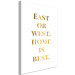 Canvas Print Gold word Home is best - golden english text on white background 122926 additionalThumb 2
