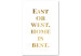 Canvas Print Gold word Home is best - golden english text on white background 122926