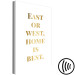 Canvas Print Gold word Home is best - golden english text on white background 122926 additionalThumb 6