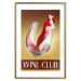 Poster Wine Club - English captions and woman resembling red wine 123626 additionalThumb 14