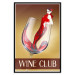 Poster Wine Club - English captions and woman resembling red wine 123626 additionalThumb 18