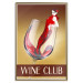 Poster Wine Club - English captions and woman resembling red wine 123626 additionalThumb 16