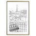 Poster Paris Sketch - black and white city architecture with Eiffel Tower in background 123826 additionalThumb 15