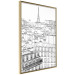 Poster Paris Sketch - black and white city architecture with Eiffel Tower in background 123826 additionalThumb 13
