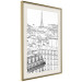 Poster Paris Sketch - black and white city architecture with Eiffel Tower in background 123826 additionalThumb 2