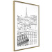 Poster Paris Sketch - black and white city architecture with Eiffel Tower in background 123826 additionalThumb 7
