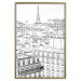 Poster Paris Sketch - black and white city architecture with Eiffel Tower in background 123826 additionalThumb 17