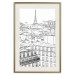 Poster Paris Sketch - black and white city architecture with Eiffel Tower in background 123826 additionalThumb 19