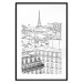 Poster Paris Sketch - black and white city architecture with Eiffel Tower in background 123826 additionalThumb 16