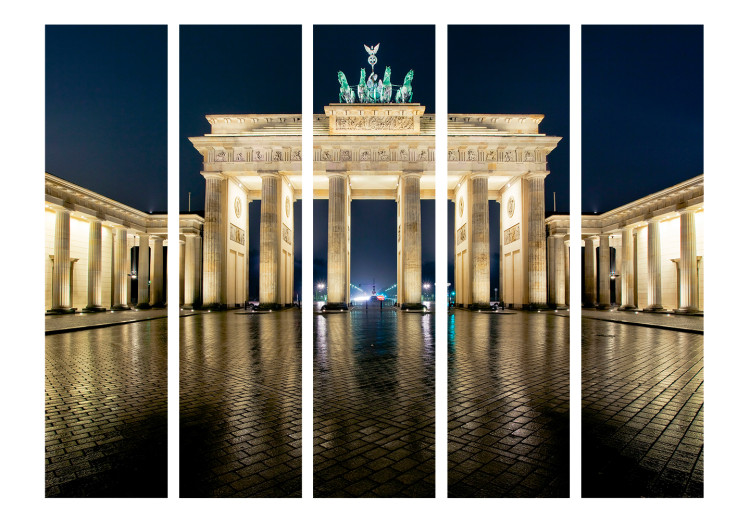 Room Divider Screen Berlin by Night II (5-piece) - historic city architecture after dark 124226 additionalImage 3