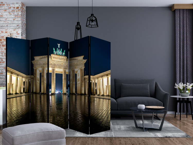 Room Divider Screen Berlin by Night II (5-piece) - historic city architecture after dark 124226 additionalImage 4
