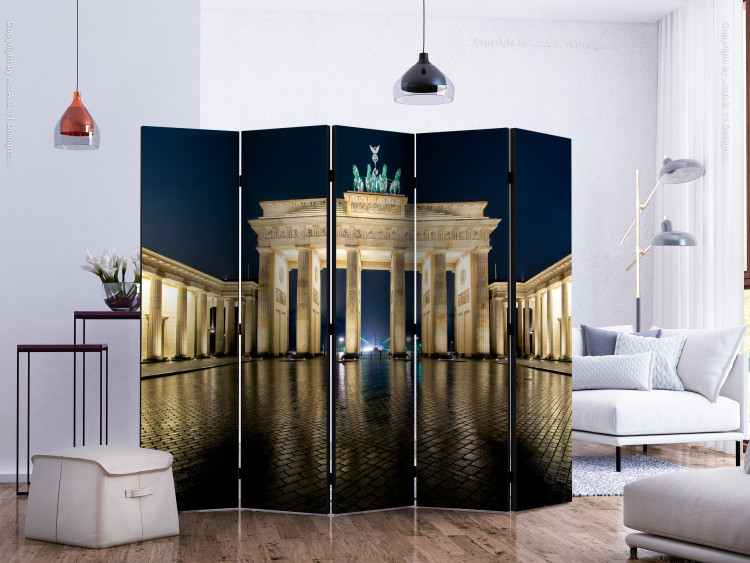 Room Divider Screen Berlin by Night II (5-piece) - historic city architecture after dark 124226 additionalImage 2