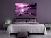 Canvas Purple sunset - triptych with beach, sea and mountains in background 125026 additionalThumb 3