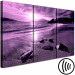 Canvas Purple sunset - triptych with beach, sea and mountains in background 125026 additionalThumb 6