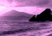 Canvas Purple sunset - triptych with beach, sea and mountains in background 125026 additionalThumb 4
