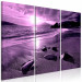 Canvas Purple sunset - triptych with beach, sea and mountains in background 125026 additionalThumb 2