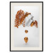 Poster Copper and Plaster - abstract white composition with copper plants 126226 additionalThumb 18