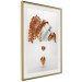Poster Copper and Plaster - abstract white composition with copper plants 126226 additionalThumb 4