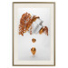 Poster Copper and Plaster - abstract white composition with copper plants 126226 additionalThumb 19