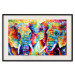 Wall Poster Elephant Pair - abstract animals on a colorful background in a watercolor style 127326 additionalThumb 19