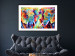 Wall Poster Elephant Pair - abstract animals on a colorful background in a watercolor style 127326 additionalThumb 18