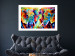 Wall Poster Elephant Pair - abstract animals on a colorful background in a watercolor style 127326 additionalThumb 7