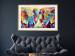Wall Poster Elephant Pair - abstract animals on a colorful background in a watercolor style 127326 additionalThumb 22
