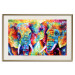Wall Poster Elephant Pair - abstract animals on a colorful background in a watercolor style 127326 additionalThumb 20