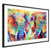 Wall Poster Elephant Pair - abstract animals on a colorful background in a watercolor style 127326 additionalThumb 12