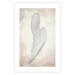 Poster Another Tide - maritime composition of a white seashell on a sand background 127526 additionalThumb 18