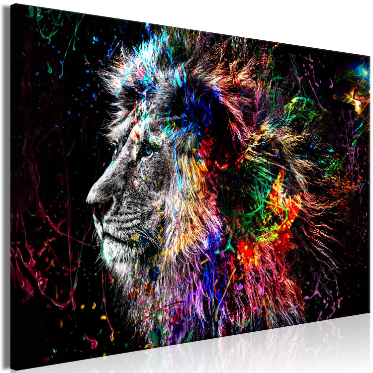 Large canvas print Crazy Lion [Large Format] 127926 additionalImage 2