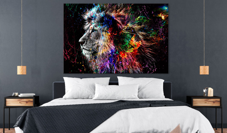 Large canvas print Crazy Lion [Large Format] 127926 additionalImage 5