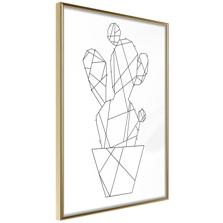 Wall Poster Cactus Sketch - line art of plant with geometric figures on white background 128026 additionalImage 12