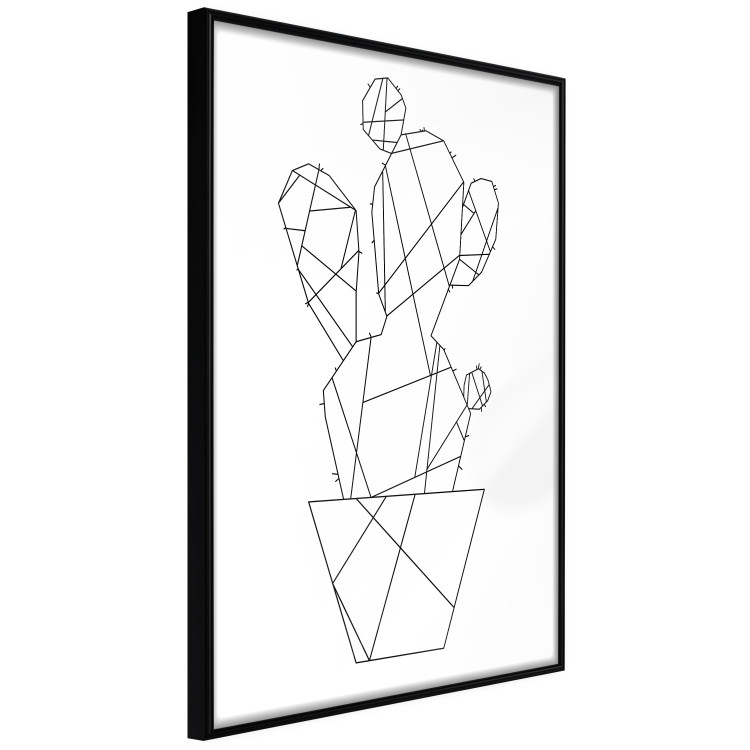 Wall Poster Cactus Sketch - line art of plant with geometric figures on white background 128026 additionalImage 13