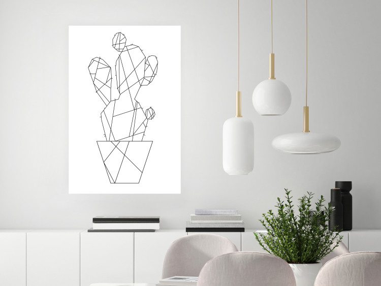 Wall Poster Cactus Sketch - line art of plant with geometric figures on white background 128026 additionalImage 4