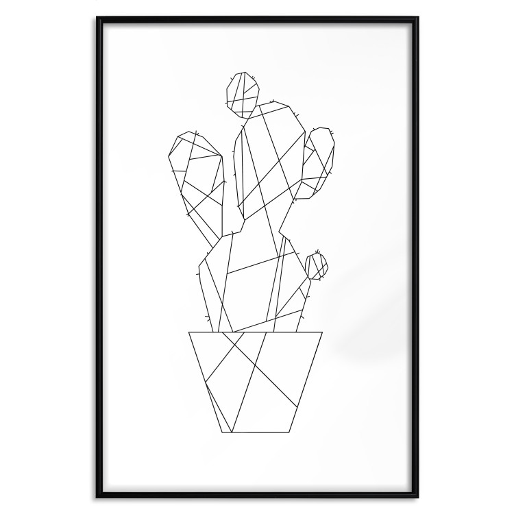 Wall Poster Cactus Sketch - line art of plant with geometric figures on white background 128026 additionalImage 17