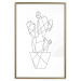 Wall Poster Cactus Sketch - line art of plant with geometric figures on white background 128026 additionalThumb 14