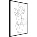 Wall Poster Cactus Sketch - line art of plant with geometric figures on white background 128026 additionalThumb 13
